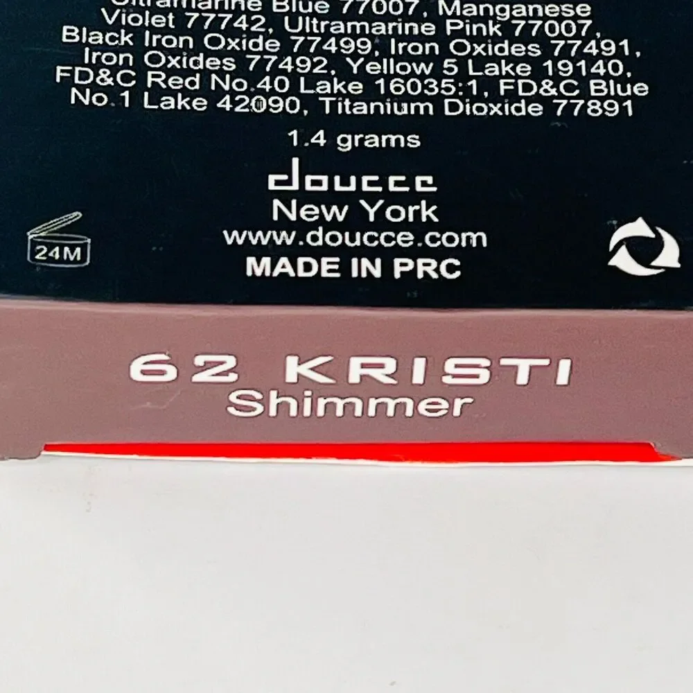 Doucce Freematic Eyeshadow Mono Kristi Shimmer 62 Bronze Pigmented 1.4g NIB